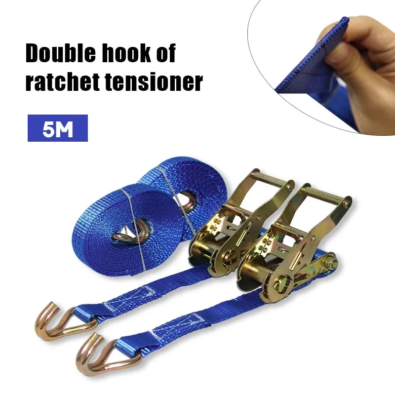 1 inch Lashing Polyester Ratchet Belt Weaving Durable Wear Resistant Universal Tie Down Tow Rope Cargo Strap Car Motorcycle