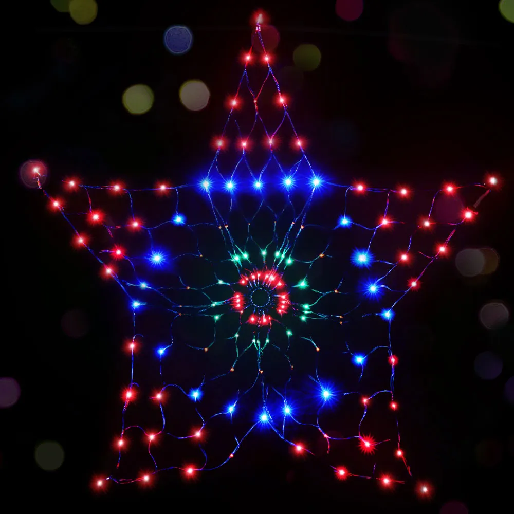 1.3M Christmas Lights 130 LED Snow Motif Light Decorations
