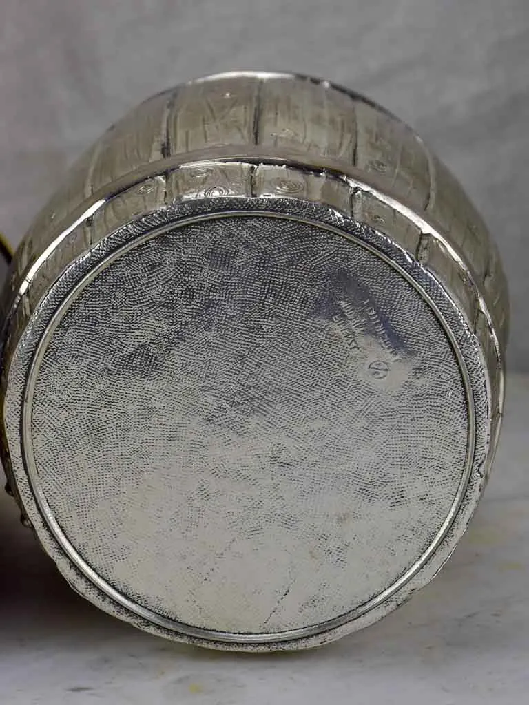 1970's Italian ice bucket in the shape of a wine barrel