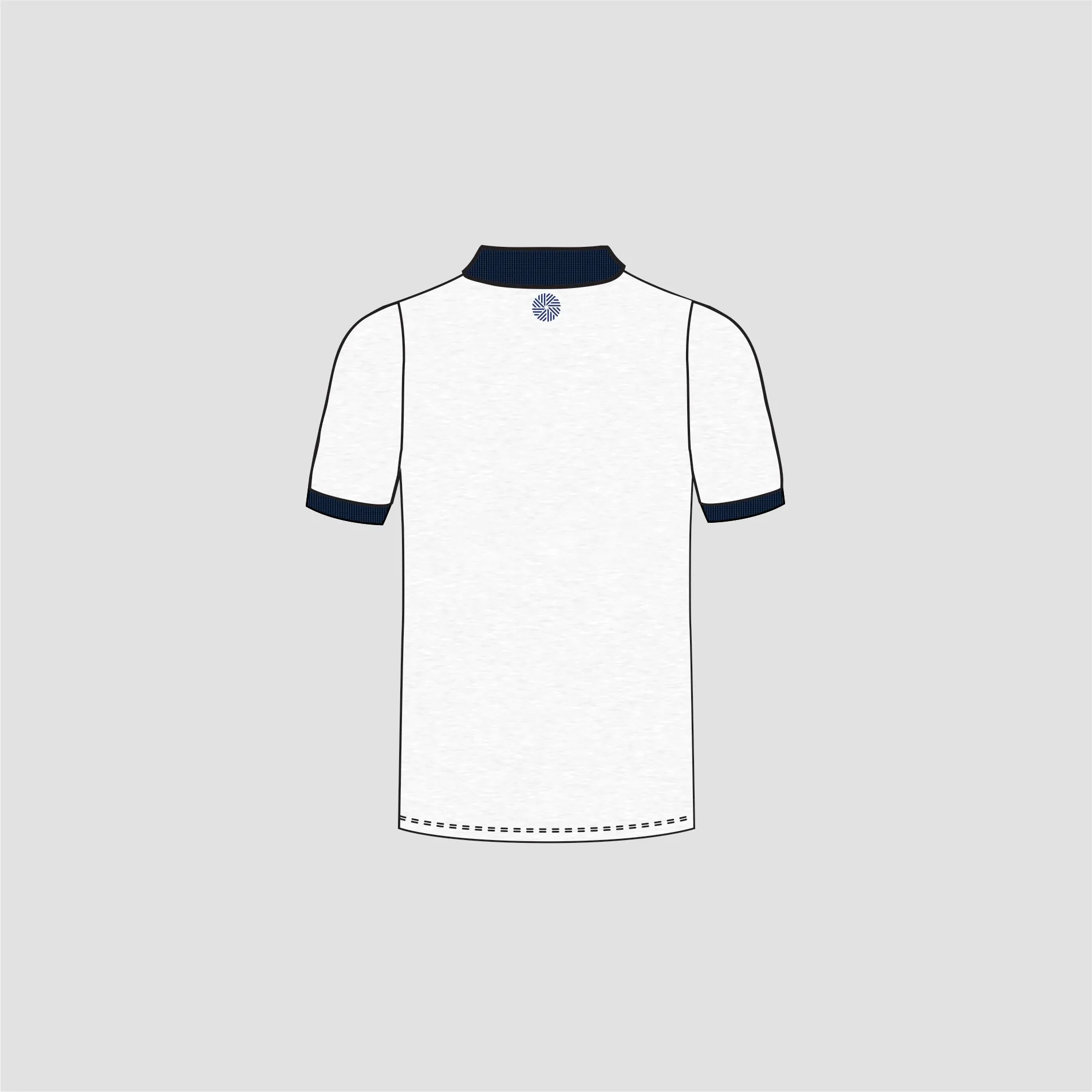 2023 TDU POLO COTTON LIGHT GREY MARL