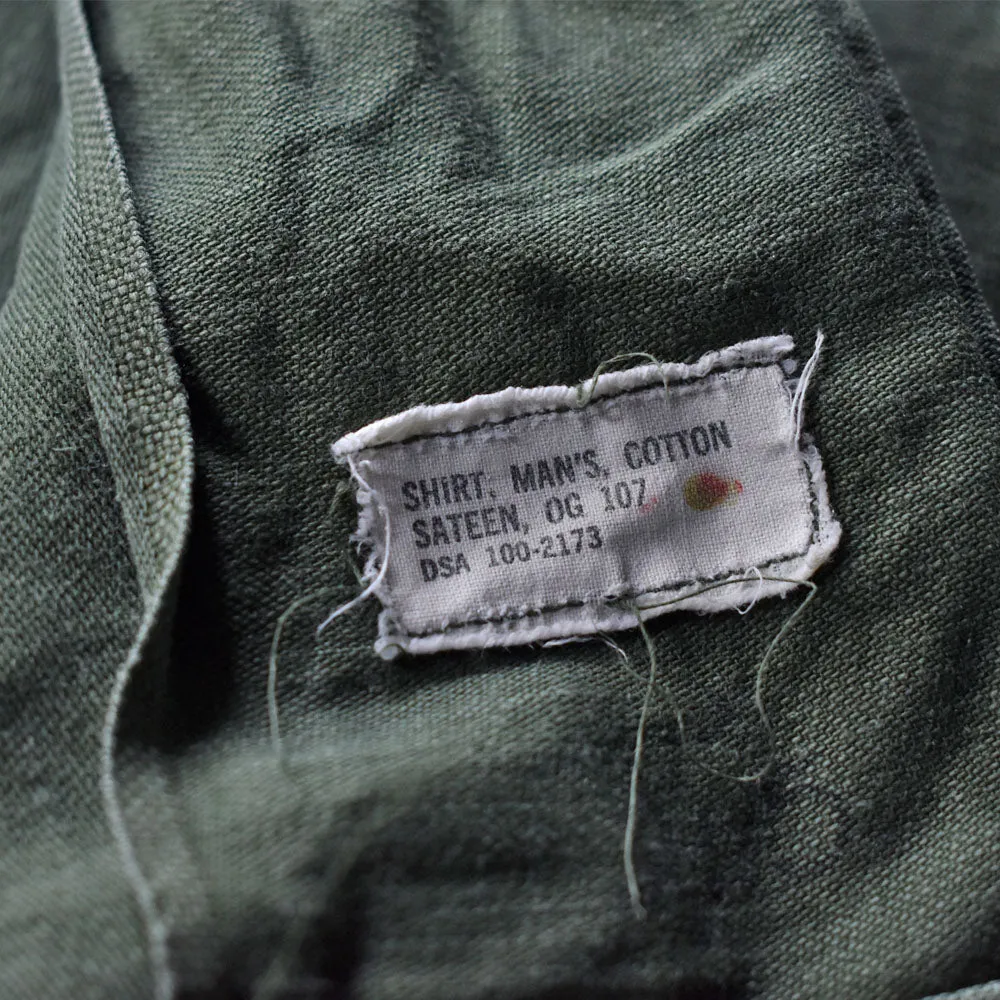 60’s U.S.ARMY シャツ袖 4th ユーティリティシャツ 240331