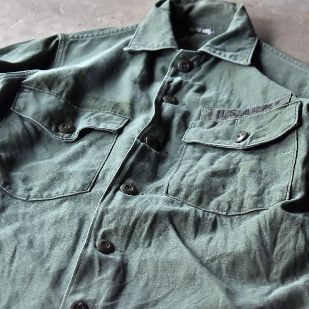 60’s U.S.ARMY シャツ袖 4th ユーティリティシャツ 240331