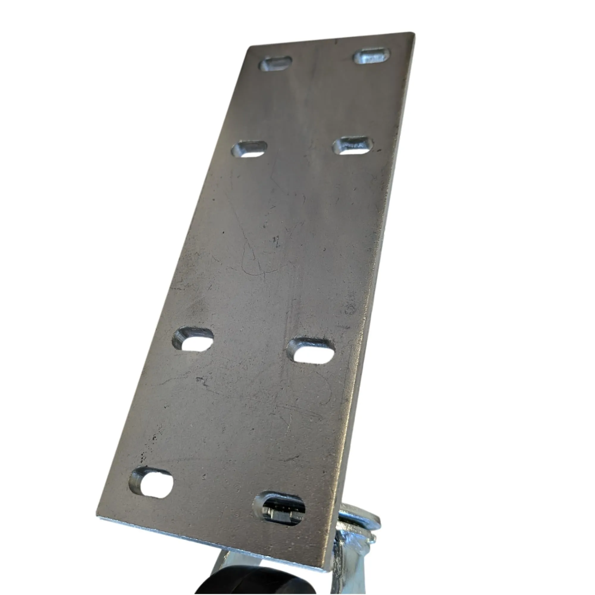 6" x 2" Rubber on Nylon Wheel Heavy Duty Spring Gate Caster