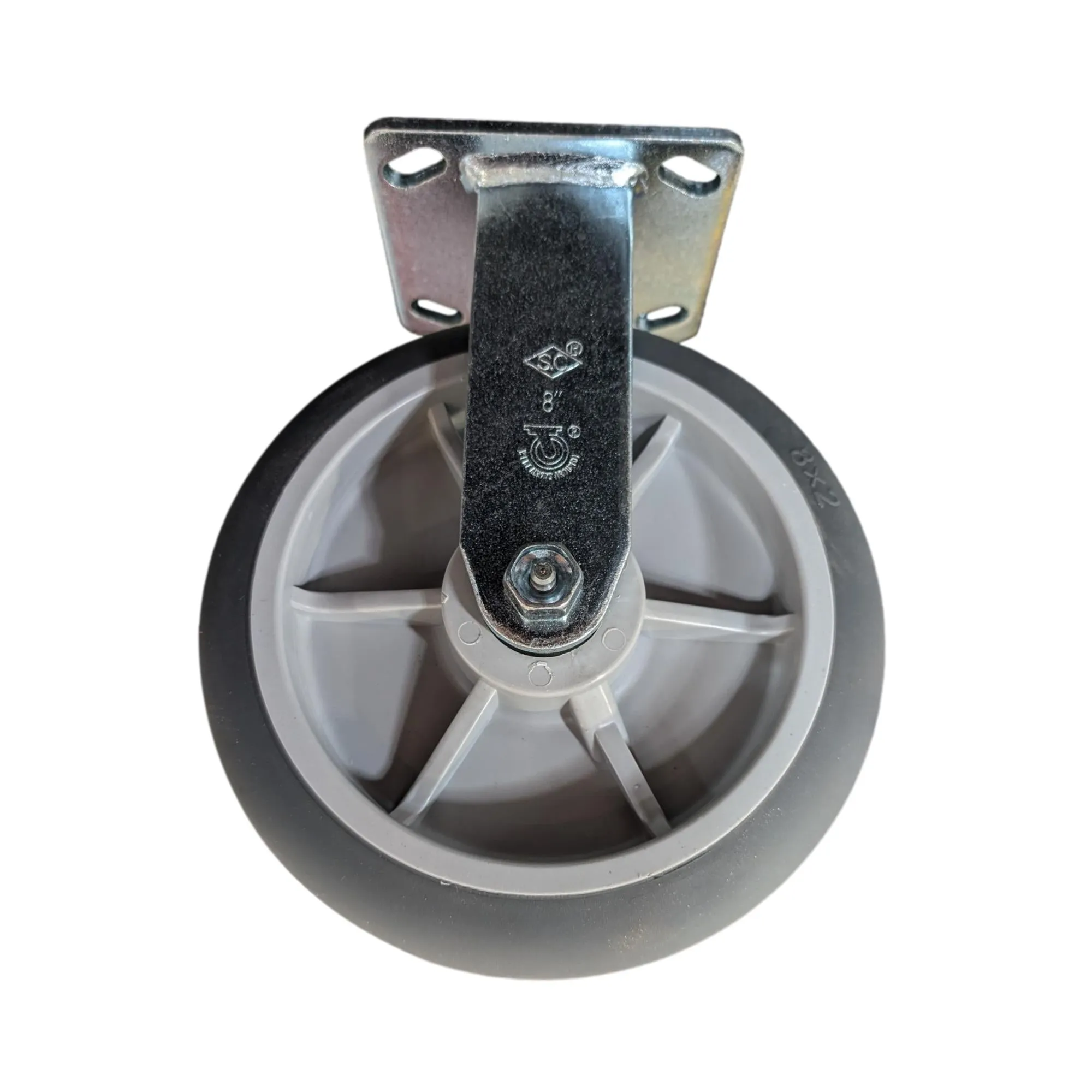 8" x 2" Thermo-Pro Wheel Rigid Caster - 600 lbs. Capacity