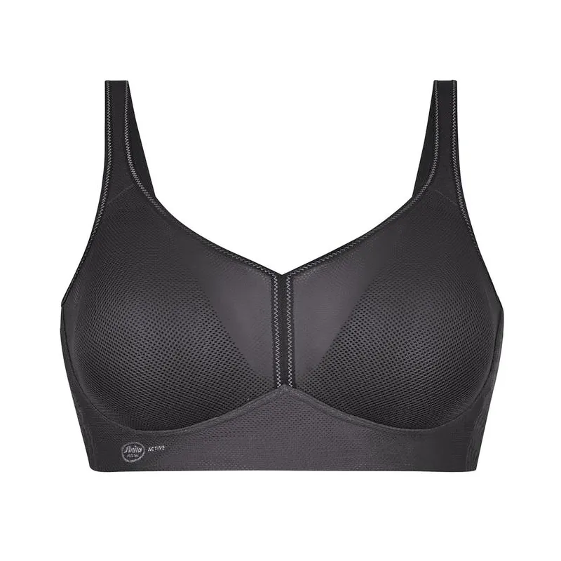 Air Control Padded Cup Anthracite Grey Sports Bra Non-Wired - Anita Active