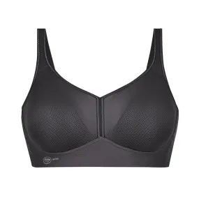 Air Control Padded Cup Anthracite Grey Sports Bra Non-Wired - Anita Active