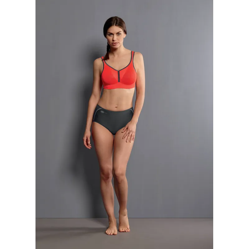 Air Control Padded Cup Coral Anthracite Sports Bra Non-Wired - Anita Active