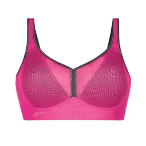 Air Control Padded Cup Pink Anthracite Sports Bra Non-Wired - Anita Active