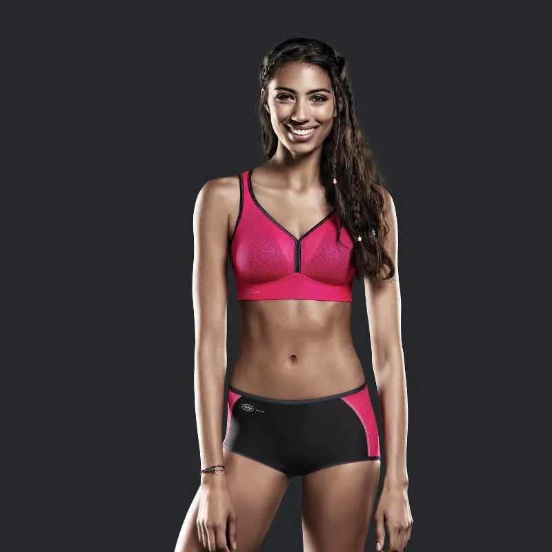 Air Control Padded Cup Pink Anthracite Sports Bra Non-Wired - Anita Active