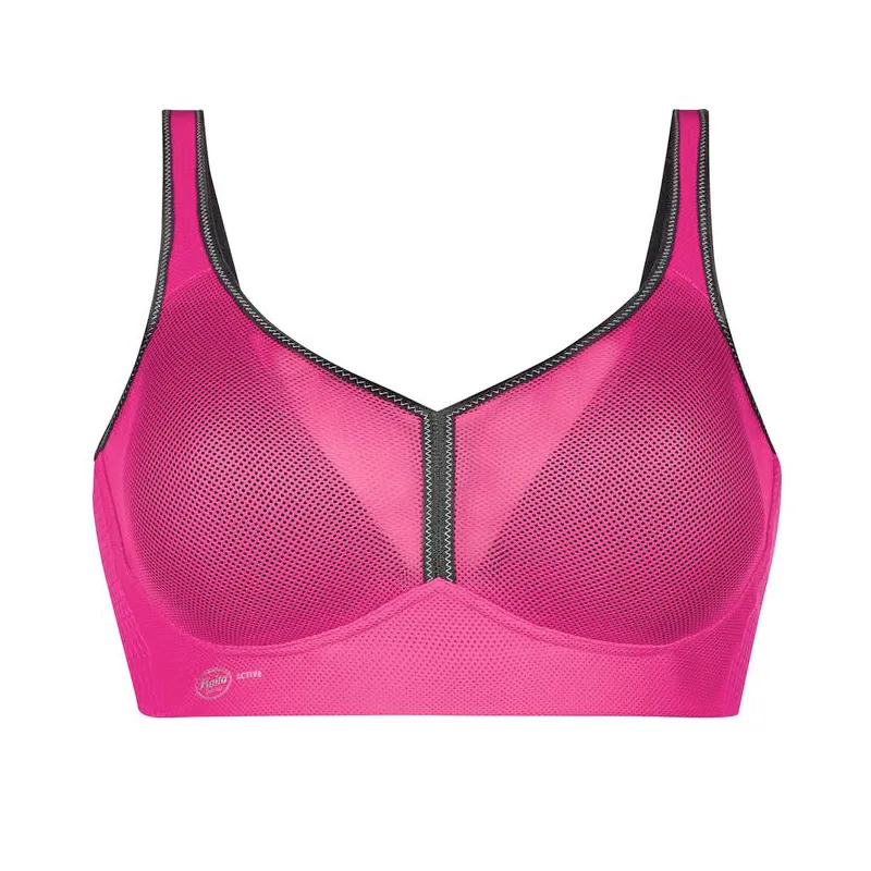 Air Control Padded Cup Pink Anthracite Sports Bra Non-Wired - Anita Active