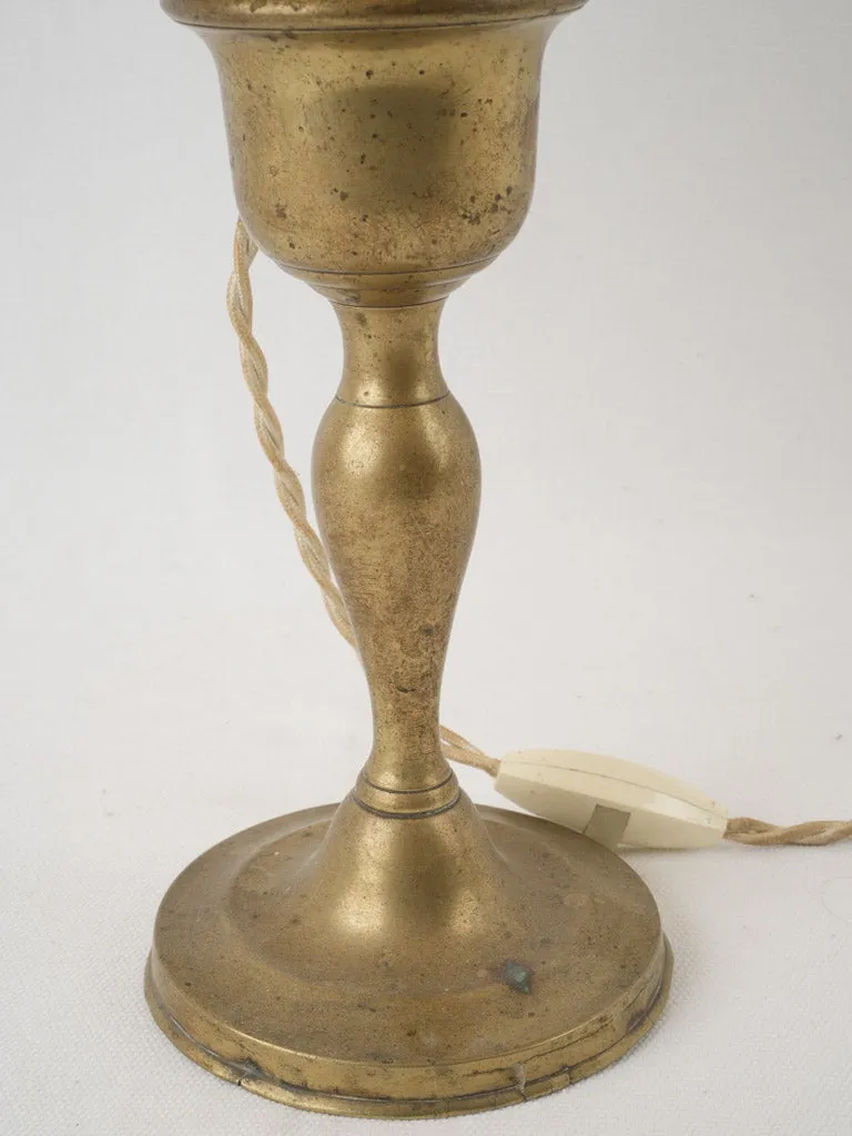 Antique French brass table lamp