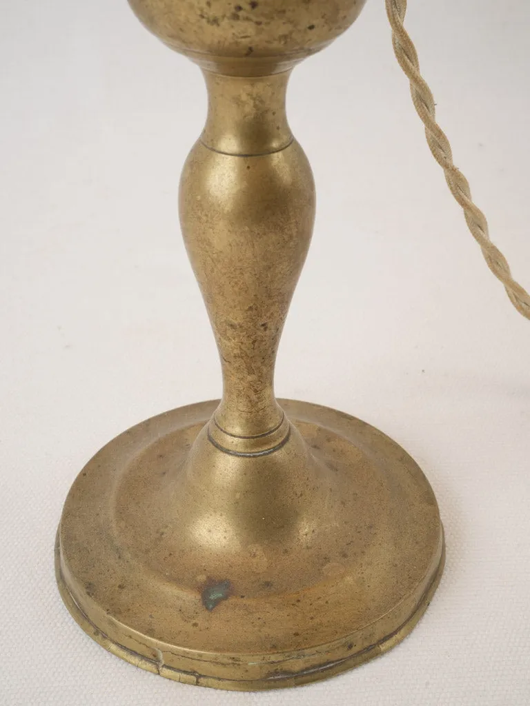 Antique French brass table lamp