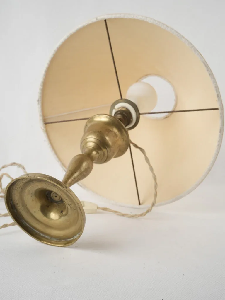 Antique French brass table lamp