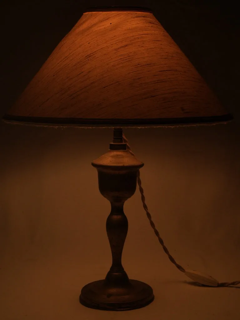 Antique French brass table lamp