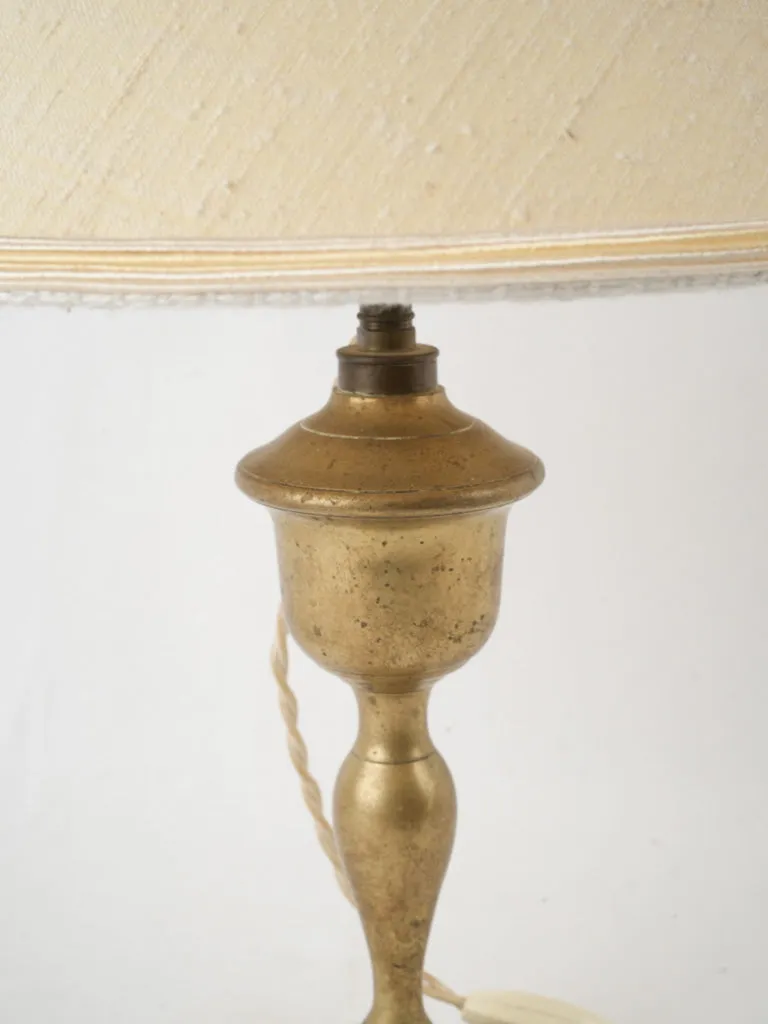 Antique French brass table lamp