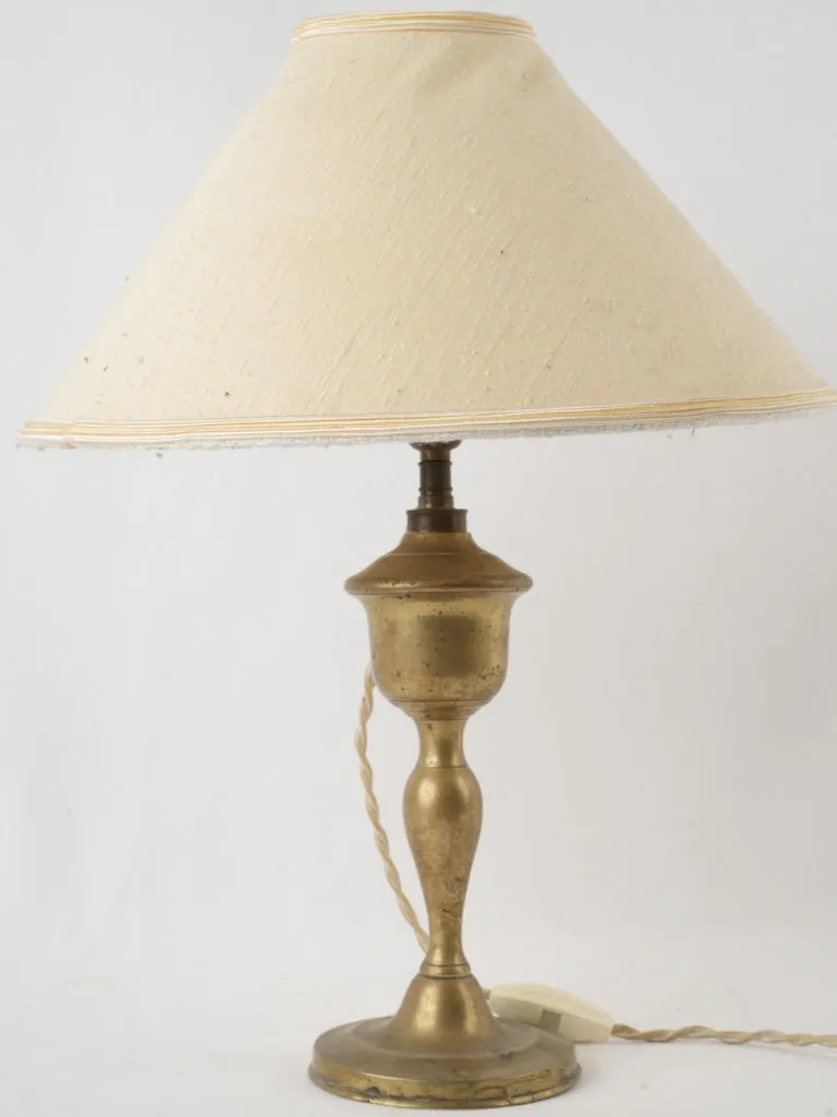 Antique French brass table lamp