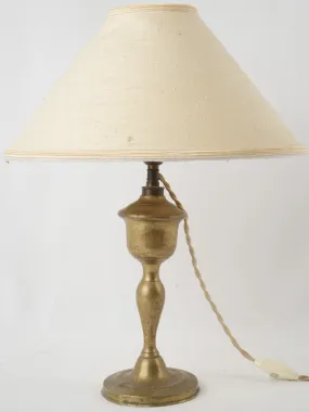 Antique French brass table lamp