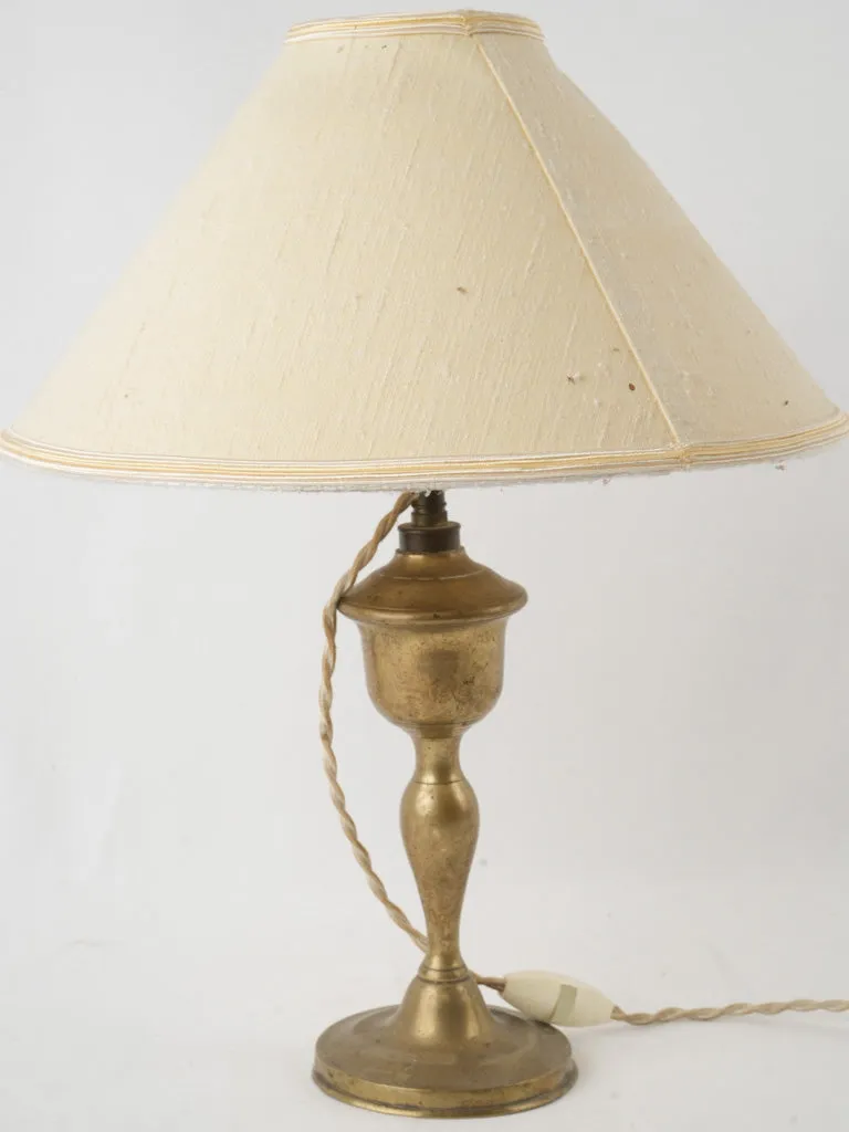 Antique French brass table lamp