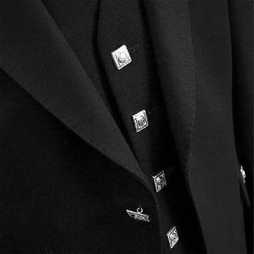 Argyle Jacket & Vest Black Scottish Outfit