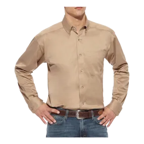 Ariat Extended Length Twill Classic Khaki Shirt