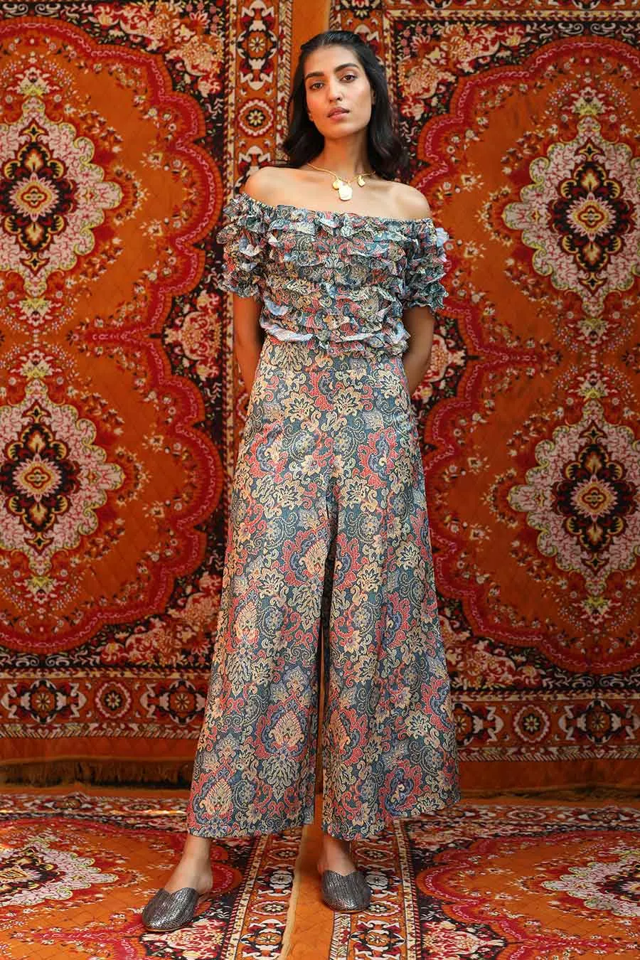 Atlas - Groovy Top & High Rise Pant Set