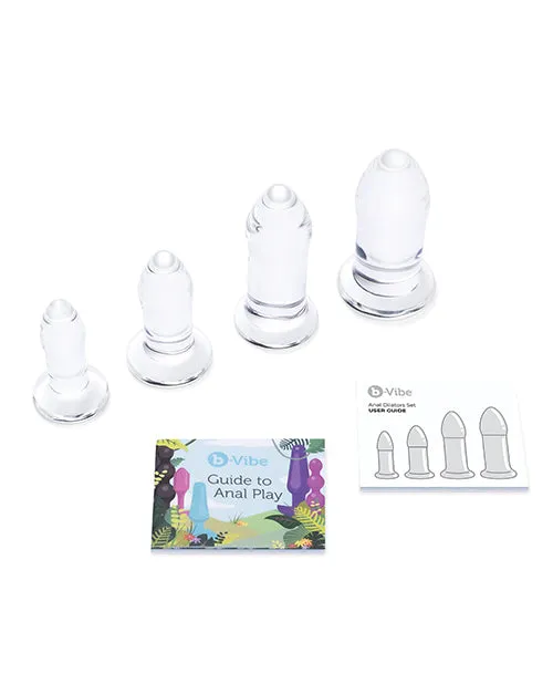 B-vibe Glass Anal Dilator 4 Pc Training Set
