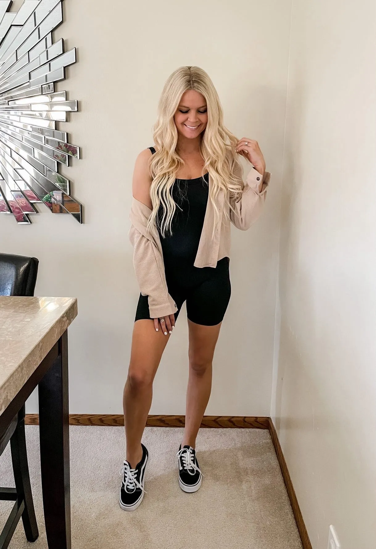 Biker Length Adjustable Strap Bodysuit