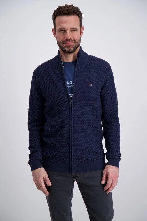 Bison Structured - Cardigan m. lynlås