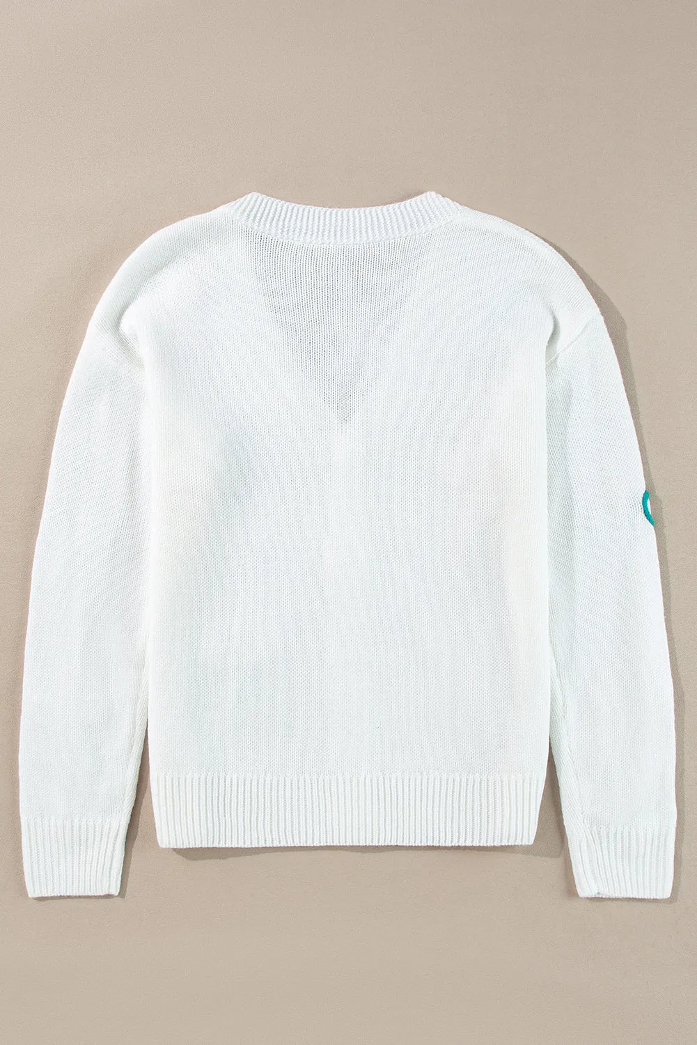 Bow Embroidered Button Front Cardigan