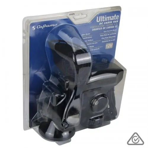 CAFRAMO FAN 2 SPEED ULTIMATE with LIGHTER PLUG - BLACK