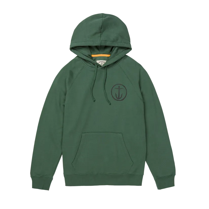 Captain Fin Men's Shweaty Anchor Pullover Hoodie - Cilantro Green