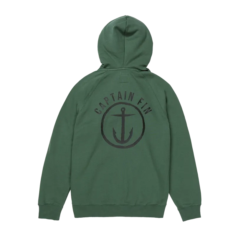 Captain Fin Men's Shweaty Anchor Pullover Hoodie - Cilantro Green