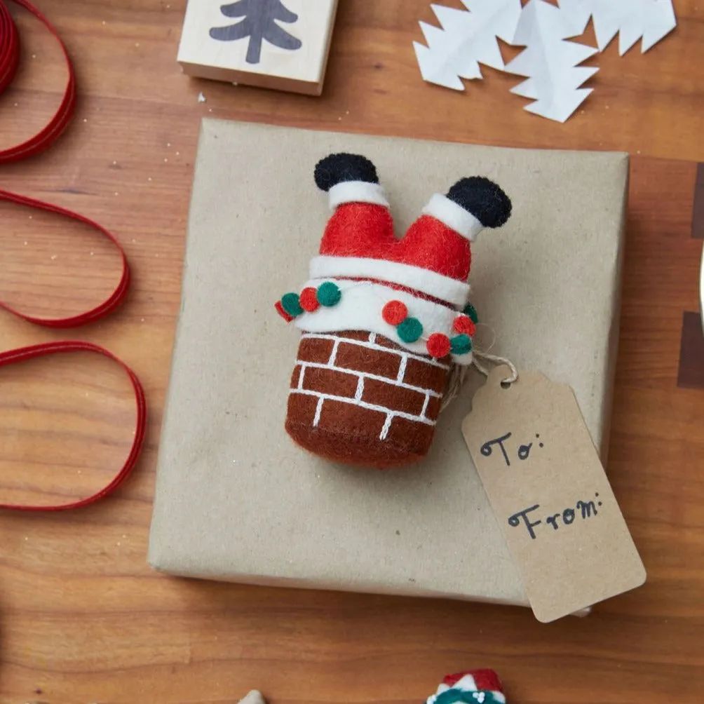 Chimney Santa Ornament