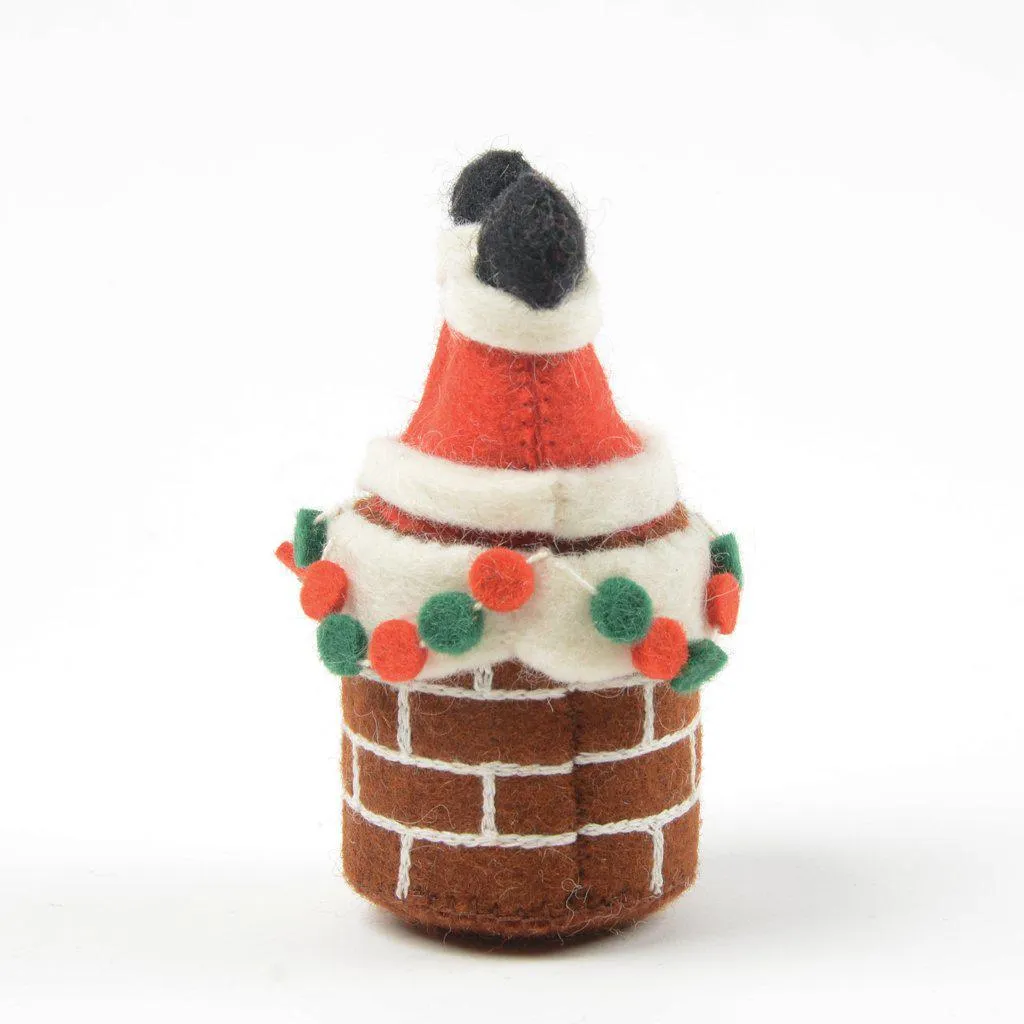 Chimney Santa Ornament