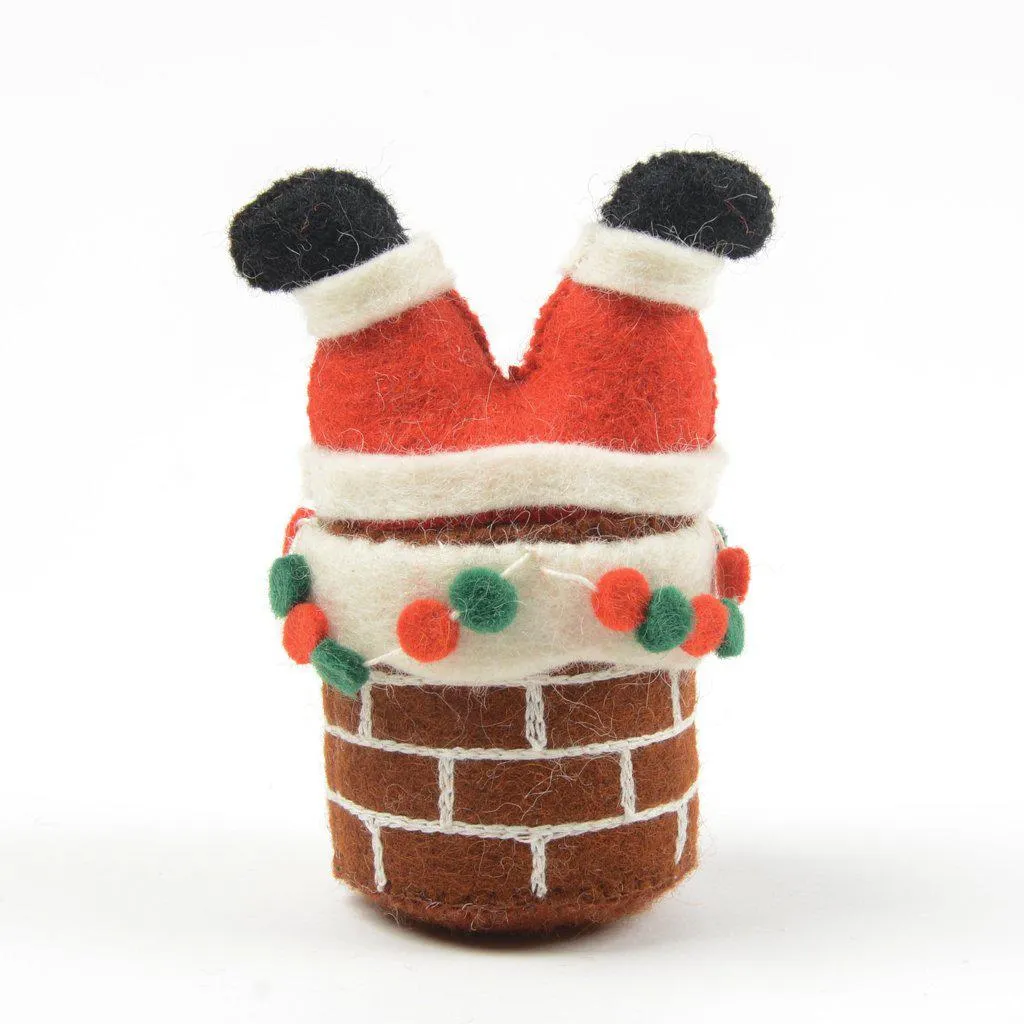 Chimney Santa Ornament