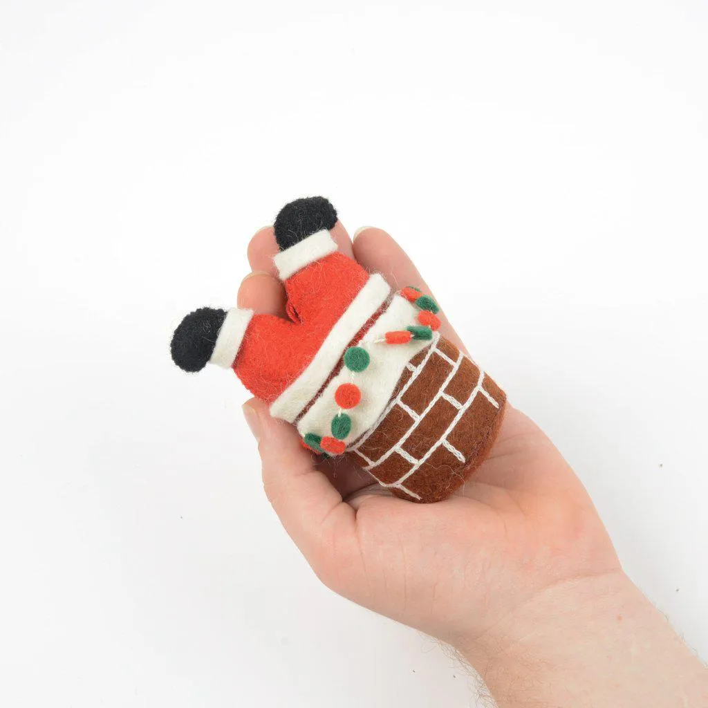 Chimney Santa Ornament