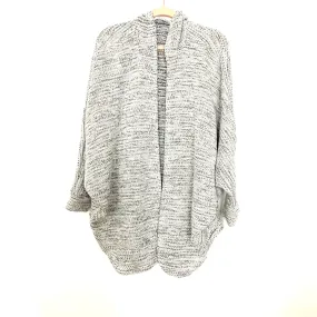 Chris & Carol Heathered Dolman Sleeve Round Hem Hooded Cardigan- Size S
