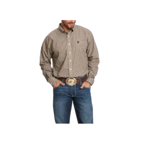 Cinch Men's Long Sleeve Western Medallion Print White Shirt