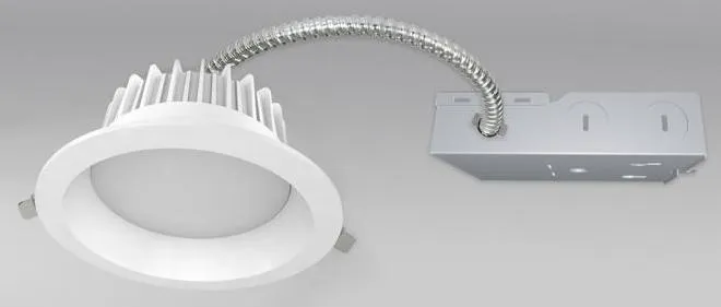 Commercial Baffle Down Light 6in 25W 3CCT SWITCHABLE (3000K/3500K/4000K) Dimmable