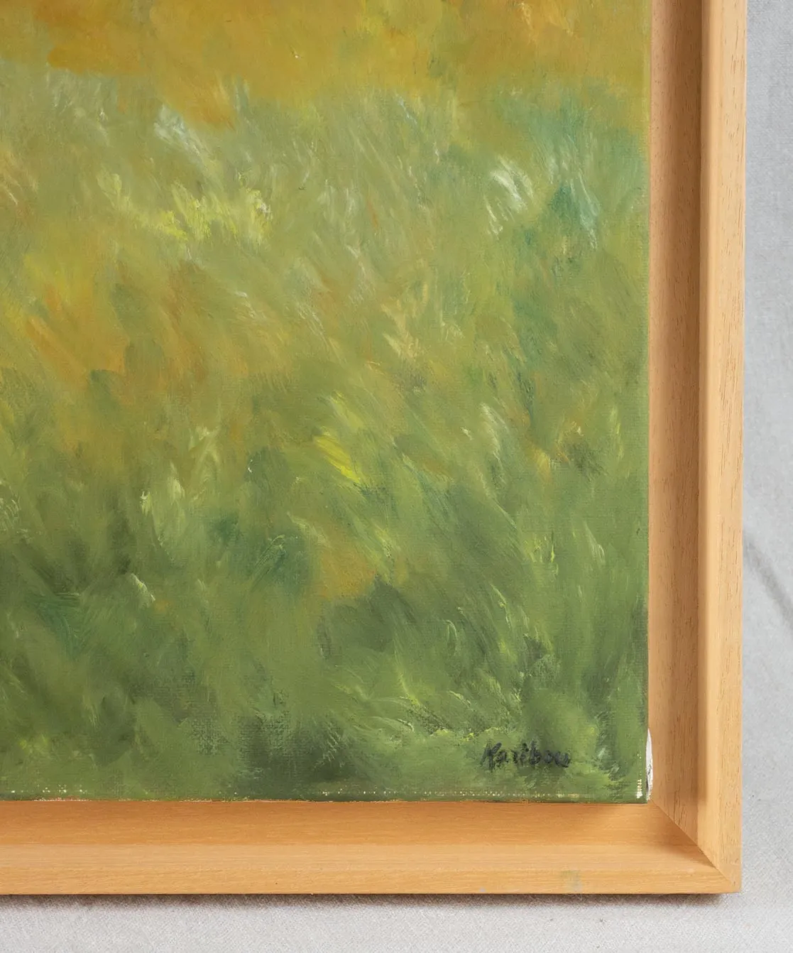 Contemporary landscape painting by Karibou - “La Bourrasque” 22½" x 26¾"