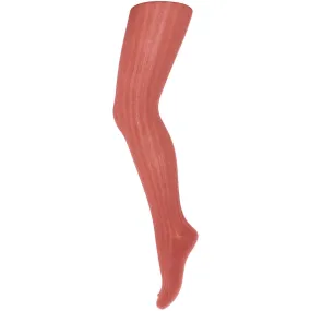Cotton Rib Tights in Canyon Rose by MP Denmark