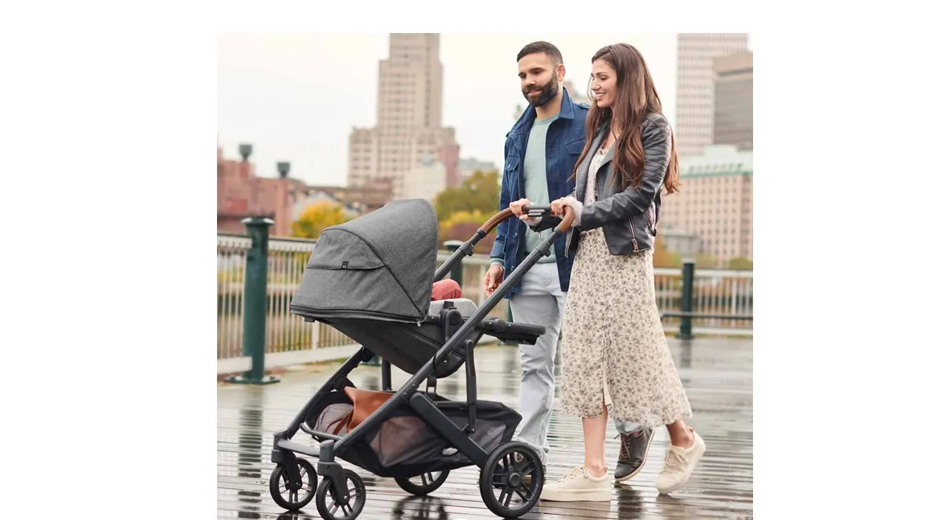 CRUZ 2 Stroller Greyson (charcoal melange/carbon/saddle leather