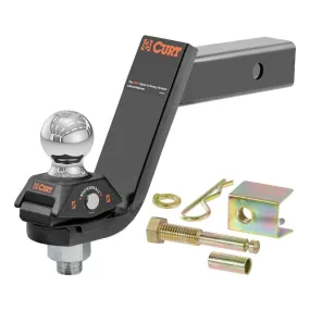 Curt RockerBall Cushion Hitch 7.5K 5" Drop | 2" Shank | 2" Ball