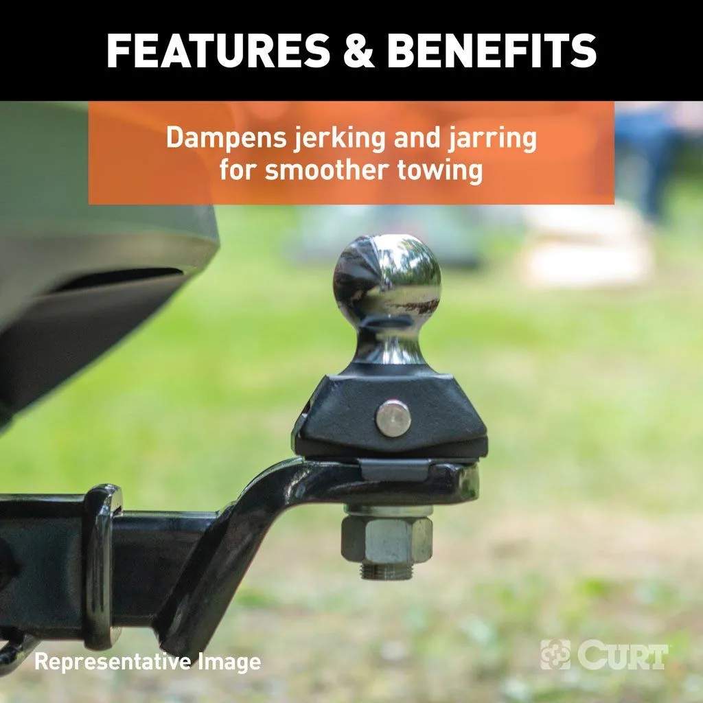 Curt RockerBall Cushion Hitch 7.5K 5" Drop | 2" Shank | 2" Ball