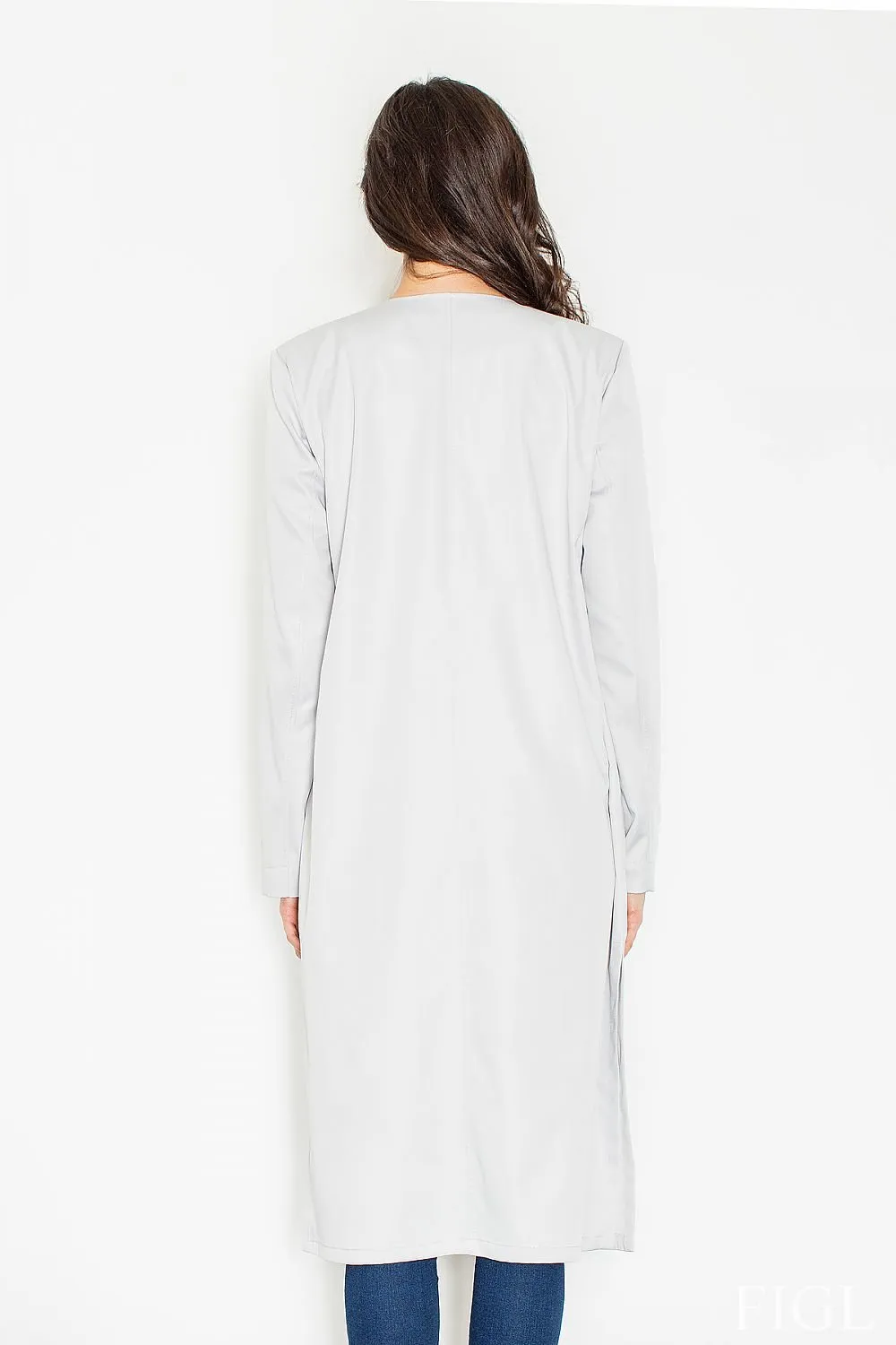 Elegant coat - long straight cut Figl
