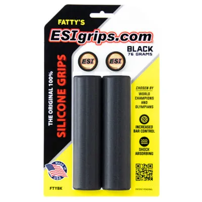 Esi Grips,Fatty'S 75G,Black,Wplugs,Mm Fatty'S Esi Gripstape