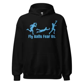 Fly Balls Fear Us Teal - Adult Hoodie