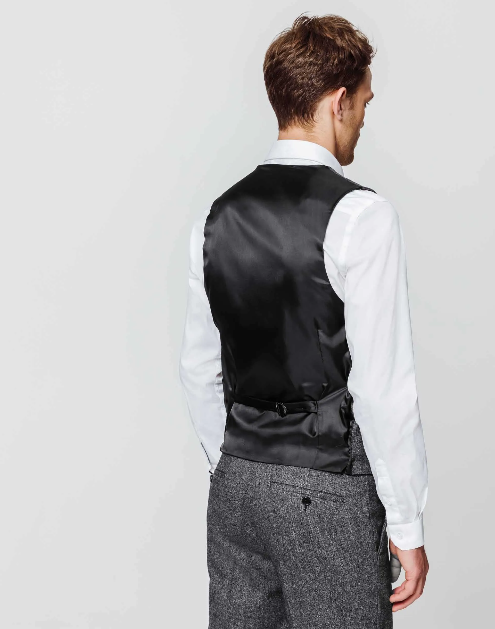 Gilet tweed anthracite