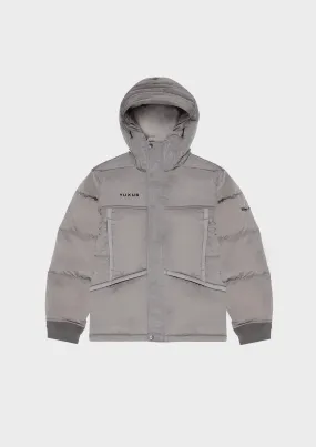 GREY "CLUB" FEATHER COAT