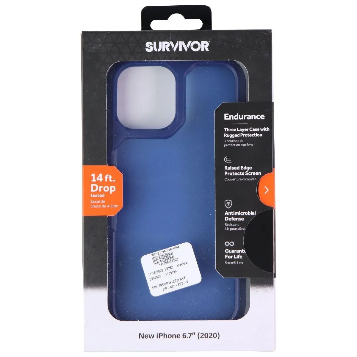 Griffin Survivor Hybrid Case for Apple iPhone 12 Pro Max - Navy Blue
